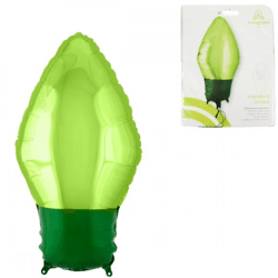 Folienballon Weihnachtslampe grün 55 cm