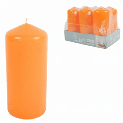 Gala-Stumpenkerzen orange 5,8 x 12,5 cm 6 Stk.