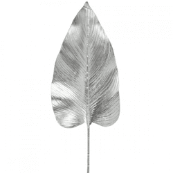 HBX Kunstzweig Strelitzia silber 100 cm