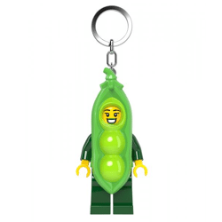 LEGO® Minifigures™ - Schlüsselanhänger mit Taschenlampe - Erbsenschoten-Kostüm-Mädchen