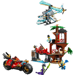LEGO® NINJAGO - Showdown at the tree house with the ninja bike (642 pieces)