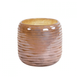 Light and Living Vase Bowie Glas braun 14 cm