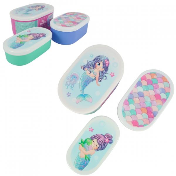 Lunchbox Kinder oval 3 sortiert 3er Set