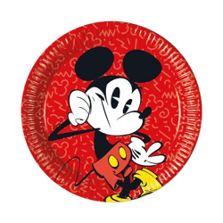 Mickey Super Cool - 8 paper plates large 23cm