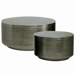 PTMD side table Georgy metal 80 cm set of 2