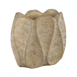 PTMD Blumentopf Wachs oval braun 30 cm