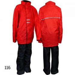 Ralka rain suit red/black size 116