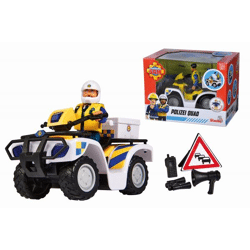 Simba 109251093 - Feuerwehrmann Sam Polizei Quad mit Figur