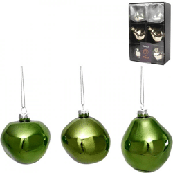 Xmas by Moos baubles green 8 cm 6 pcs.