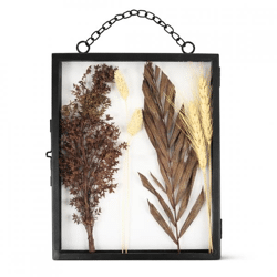 Fotorahmen Getrocknete Blumen antik schwarz 20 x 25 cm