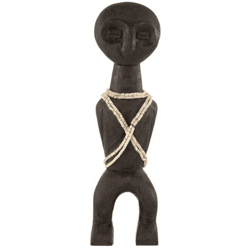 J-Line Figur Primitiv Mangoholz schwarz 47 cm