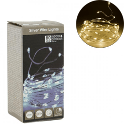 Lichterkette 80 LED EU-Stecker weiß 790 cm
