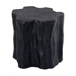PTMD side table Fennah tree stump aluminum black 37 cm