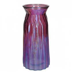 Vase Rubin aubergine/Perle transparent 24 cm