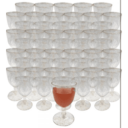 VELLUSTRA 50er Set Bruchfeste Kunststoff-Weingläser, BPA-frei