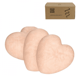 Bernstein Würfel rosa 6,5 cm Satz von 3