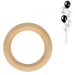 Ballongewicht Ring Holz 8 cm