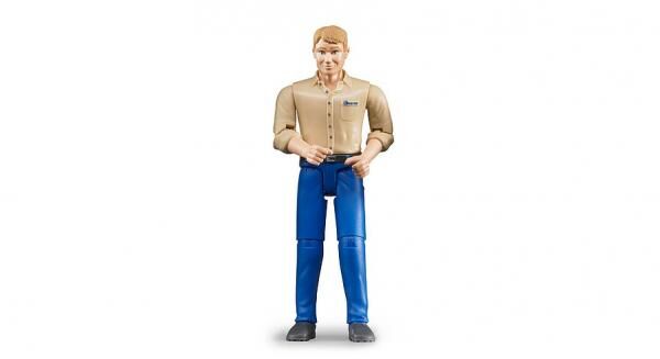 Bruder 60006 - Mann mit hellem Hauttyp und blauer Hose