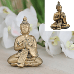 Buddha, shiny gold, sitting, S, approx. 10cmH