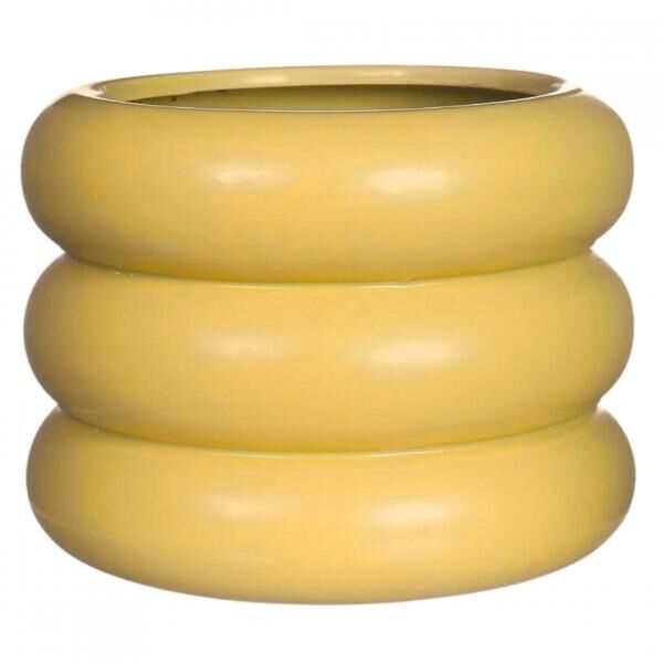 Chubby bloempot mosterd 14,5 cm
