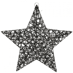 Countryfield Weihnachtsstern Lille L LED auf Batterie schwarz 50 cm