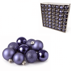 Deco Heitmann Weihnachtskugeln lila 98 Stück