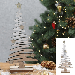 Decorative wooden spiral tree, L, approx. 30cmH