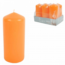 Gala-Stumpenkerzen orange 5,8 x 12,5 cm 6 Stk.