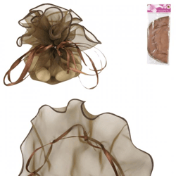 Geschenkpapier Tüll braun 10 Stück
