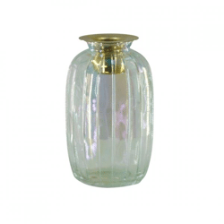 Housevitamin Kerzenhalter Flasche Regenbogen/Gold 11,5 cm