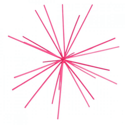 Housevitamin Ornament Feuerwerk Metall neon pink 25 cm