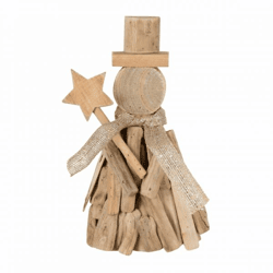J-Line statue Christmas wood 22,5 cm