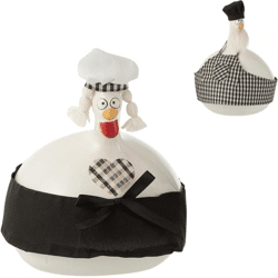 J-Line statue Chicken Chef 22 cm 2 assorted
