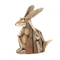 J-line sculpture Rabbit wood 35 cm