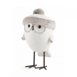 J-Line Statue Eule Winter 40 cm