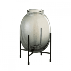 J-Line vase on stand smoked glass 28.5 cm