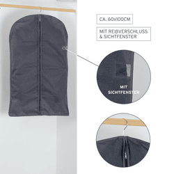 Garment bag, anthracite, approx. 60x100cm