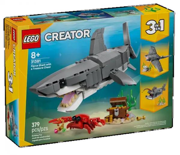 LEGO&reg; Creator - Wilder Hai mit Schatztruhe (379 Teile)