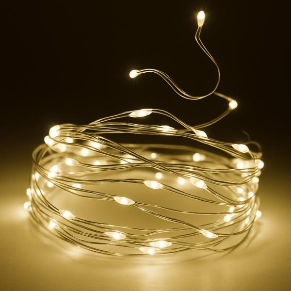 Lichterkette 120 LED EU-Stecker weiß 12 Meter