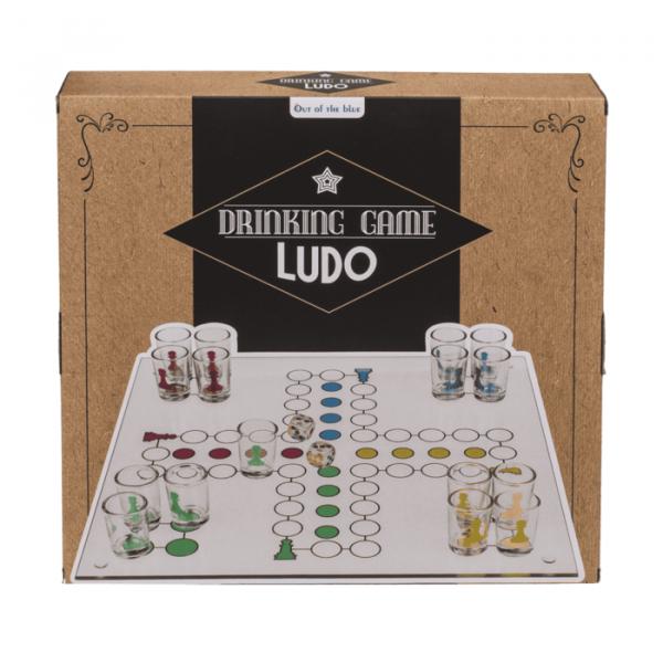 Ludo - Glas-Trinkspiel - 31 x 31 cm
