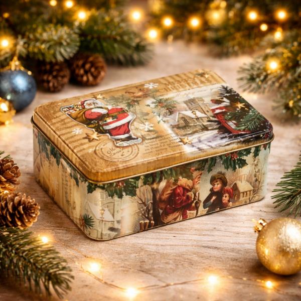 Metalldose Weihnachtsmann 19 cm