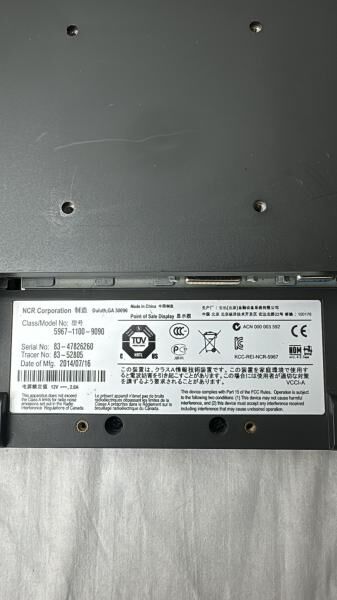 NCR 12 Zoll Kundendisplay 5943-2100-9090 POS Monitor Posten von 40Stück