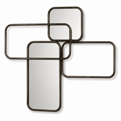 PTMD mirror Feron iron frame rectangles 84 cm