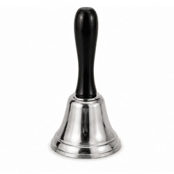 Relaxdays Tischglocke Silber 12,5 cm