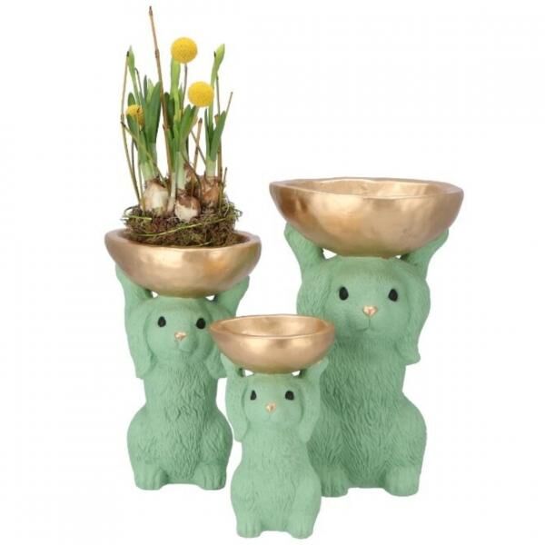 Schale Kaninchen grün 28 cm