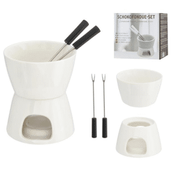 Chocolate fondue set, approx. 10x13x10cm