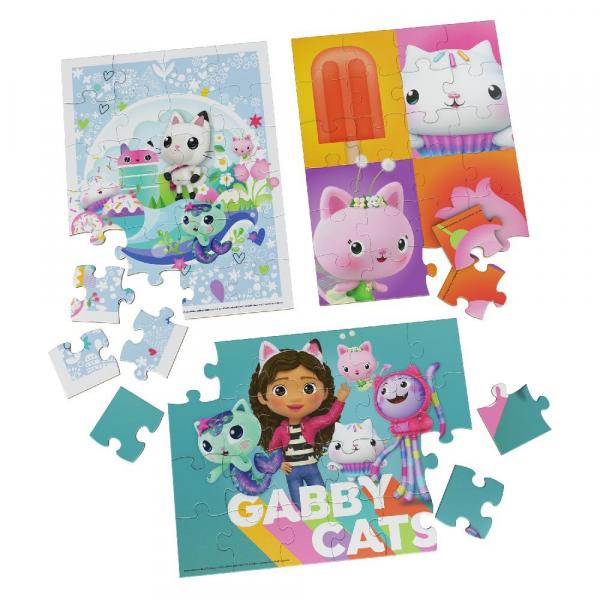 Spin Master 45754 - Gabby's Dollhouse - Holzpuzzle 3er Set