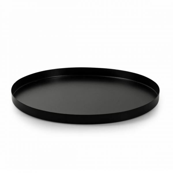 Teller rund Metall schwarz 31,5 cm