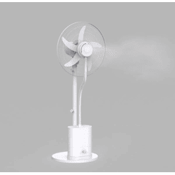 Warenkraft Standventilator mit Wasser Sprühnebel Ventilator leise Oszillation 70 Watt