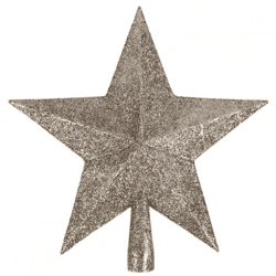 Weihnachtsbaumspieß Stern champagnerfarben 22 cm